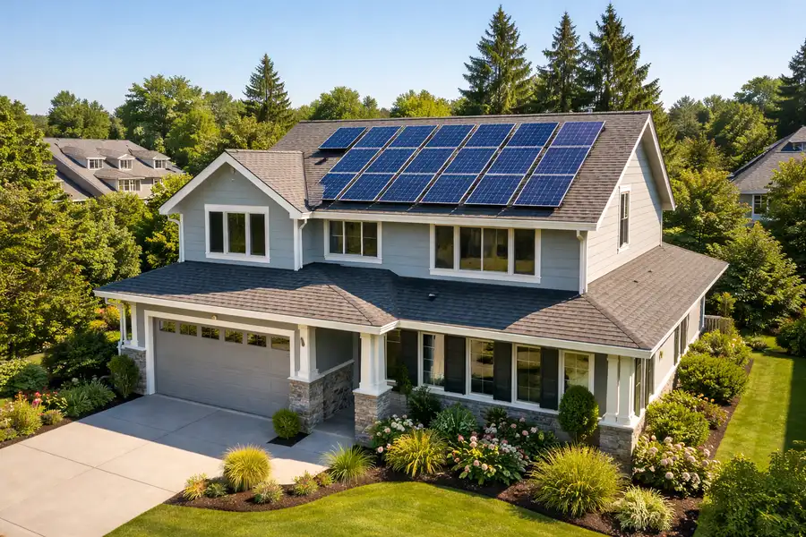 Residential solar panel installation